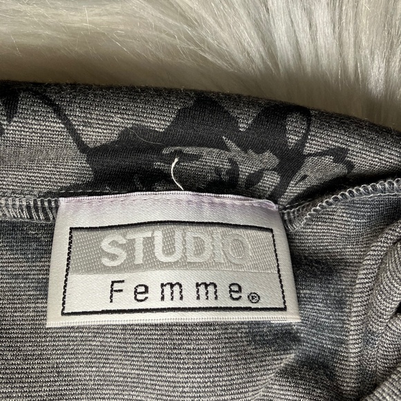 NWT Studio Femme Black & Grey Dress - Picture 3 of 6